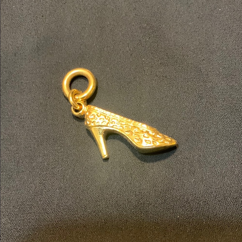 Vintage 90’s Salvatore Ferragamo Gold Colored High Heel Shoe Charm